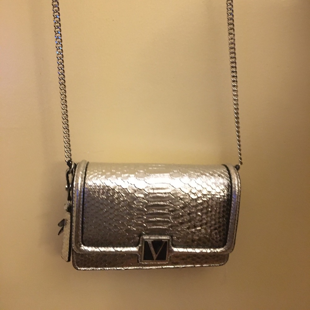 Silver mini crossbody bag VS